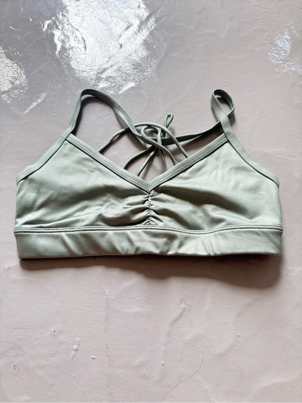 ALO Yoga Sunny Strappy Sports Bra in Mint